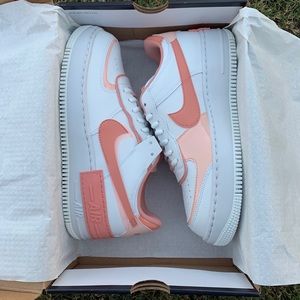 Nike Air Force 1 Shadow Womens Size White Pink